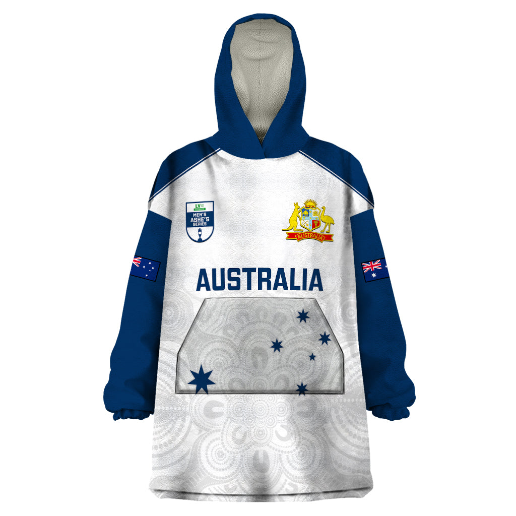 australia-cricket-wearable-blanket-hoodie-2023-ashes-go-aussie-indigenous-art