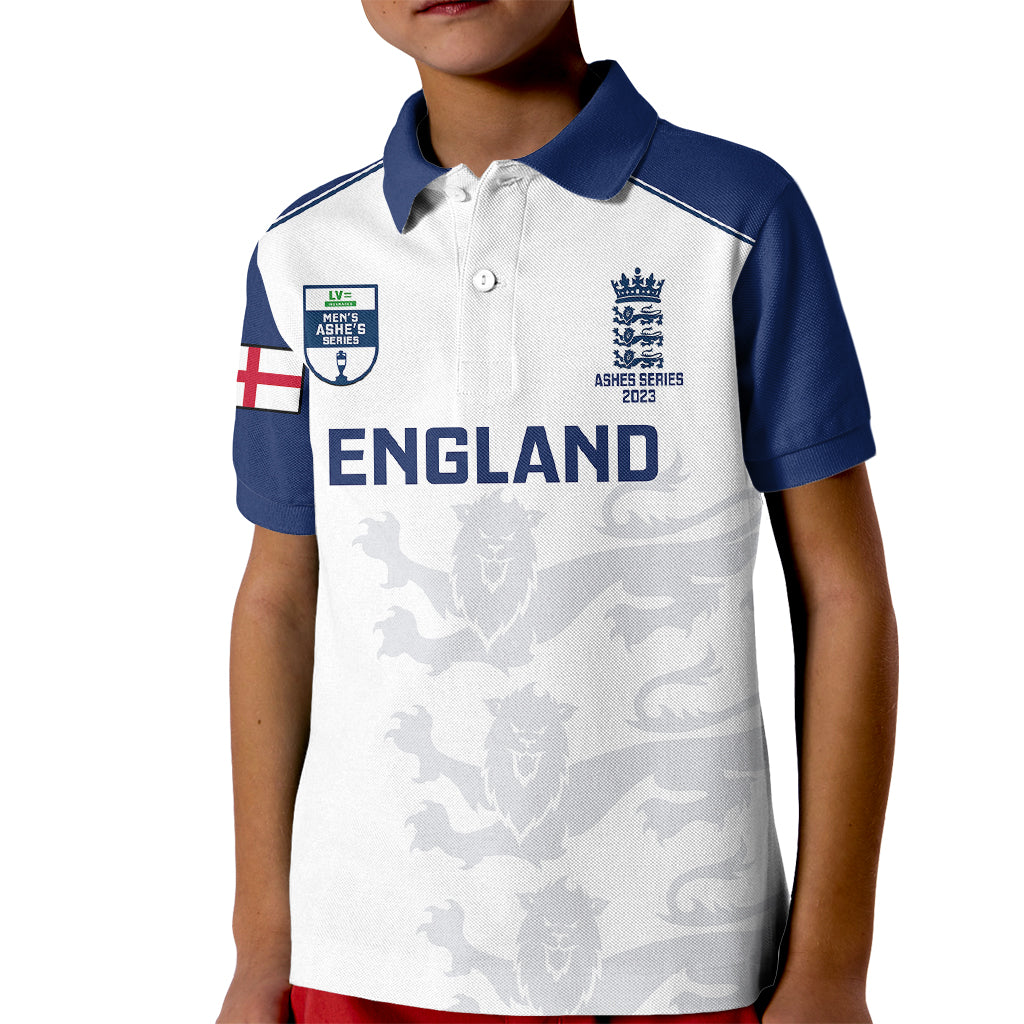 England Cricket Kid Polo Shirt 2023 Ashes Sporty Version - Wonder Print Shop