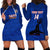 Custom Haiti Football Hoodie Dress Les Grenadieres 2023 World Cup Blue Version - Wonder Print Shop