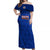 Custom Haiti Football Off Shoulder Maxi Dress Les Grenadieres 2023 World Cup Blue Version - Wonder Print Shop