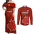 Canada Soccer Couples Matching Off Shoulder Maxi Dress and Long Sleeve Button Shirts Go Canucks Maple Leaf 2023 World Cup - Wonder Print Shop