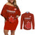 Canada Soccer Couples Matching Off Shoulder Short Dress and Long Sleeve Button Shirts Go Canucks Maple Leaf 2023 World Cup - Wonder Print Shop