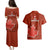 Canada Soccer Couples Matching Puletasi Dress and Hawaiian Shirt Go Canucks Maple Leaf 2023 World Cup - Wonder Print Shop