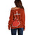 Canada Soccer Off Shoulder Sweater Go Canucks Maple Leaf 2023 World Cup - Wonder Print Shop