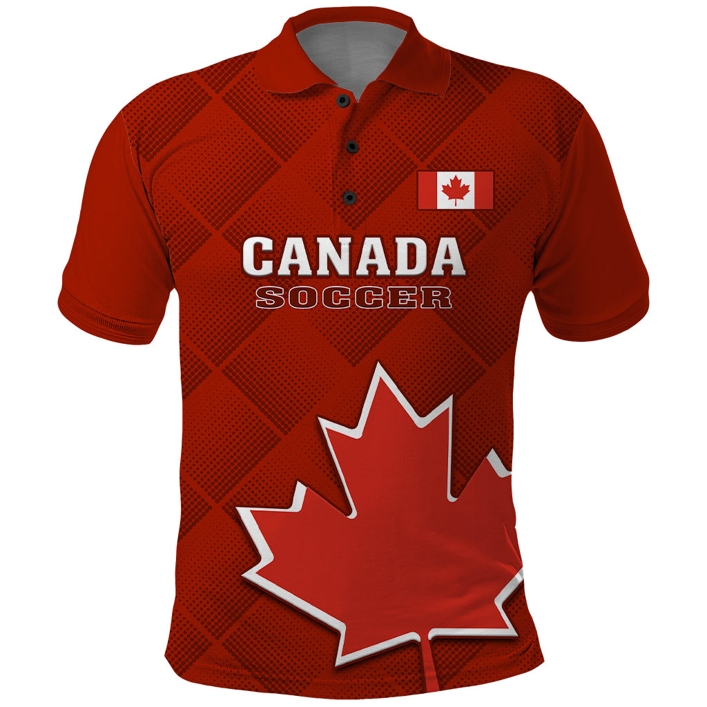 Canada Soccer Polo Shirt Go Canucks Maple Leaf 2023 World Cup - Wonder Print Shop