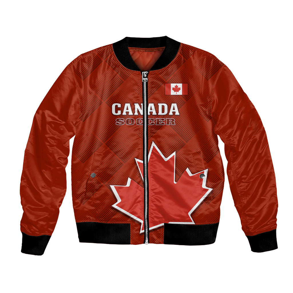 Custom Canada Soccer Bomber Jacket Go Canucks Maple Leaf 2023 World Cup - Wonder Print Shop