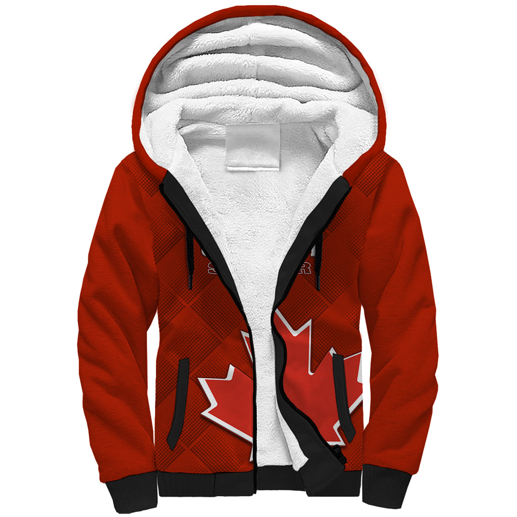 Custom Canada Soccer Sherpa Hoodie Go Canucks Maple Leaf 2023 World Cup - Wonder Print Shop