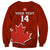 Custom Canada Soccer Sweatshirt Go Canucks Maple Leaf 2023 World Cup - Wonder Print Shop