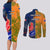 France And Australia Rugby Couples Matching Long Sleeve Bodycon Dress and Long Sleeve Button Shirts 2023 World Cup Le Bleus Wallabies Together - Wonder Print Shop