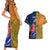 France And Australia Rugby Couples Matching Short Sleeve Bodycon Dress and Hawaiian Shirt 2023 World Cup Le Bleus Wallabies Together - Wonder Print Shop