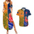 France And Australia Rugby Couples Matching Summer Maxi Dress and Hawaiian Shirt 2023 World Cup Le Bleus Wallabies Together - Wonder Print Shop