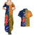 France And Australia Rugby Couples Matching Summer Maxi Dress and Hawaiian Shirt 2023 World Cup Le Bleus Wallabies Together - Wonder Print Shop