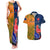 France And Australia Rugby Couples Matching Tank Maxi Dress and Hawaiian Shirt 2023 World Cup Le Bleus Wallabies Together - Wonder Print Shop