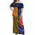 France And Australia Rugby Off Shoulder Maxi Dress 2023 World Cup Le Bleus Wallabies Together - Wonder Print Shop