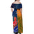 France And Australia Rugby Off Shoulder Maxi Dress 2023 World Cup Le Bleus Wallabies Together - Wonder Print Shop