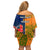 France And Australia Rugby Off Shoulder Short Dress 2023 World Cup Le Bleus Wallabies Together - Wonder Print Shop