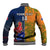 Custom France And Australia Rugby Baseball Jacket 2023 World Cup Le Bleus Wallabies Together - Wonder Print Shop