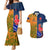 Custom France And Australia Rugby Couples Matching Mermaid Dress and Hawaiian Shirt 2023 World Cup Le Bleus Wallabies Together - Wonder Print Shop