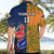 Custom France And Australia Rugby Hawaiian Shirt 2023 World Cup Le Bleus Wallabies Together - Wonder Print Shop