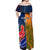 Custom France And Australia Rugby Off Shoulder Maxi Dress 2023 World Cup Le Bleus Wallabies Together - Wonder Print Shop