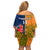 Custom France And Australia Rugby Off Shoulder Short Dress 2023 World Cup Le Bleus Wallabies Together - Wonder Print Shop