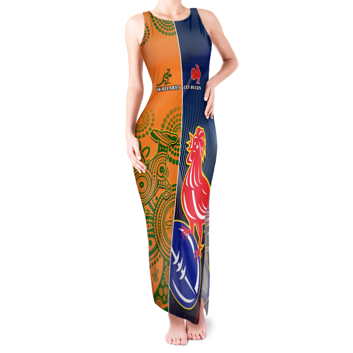 custom-france-and-australia-rugby-tank-maxi-dress-2023-world-cup-le-bleus-wallabies-together