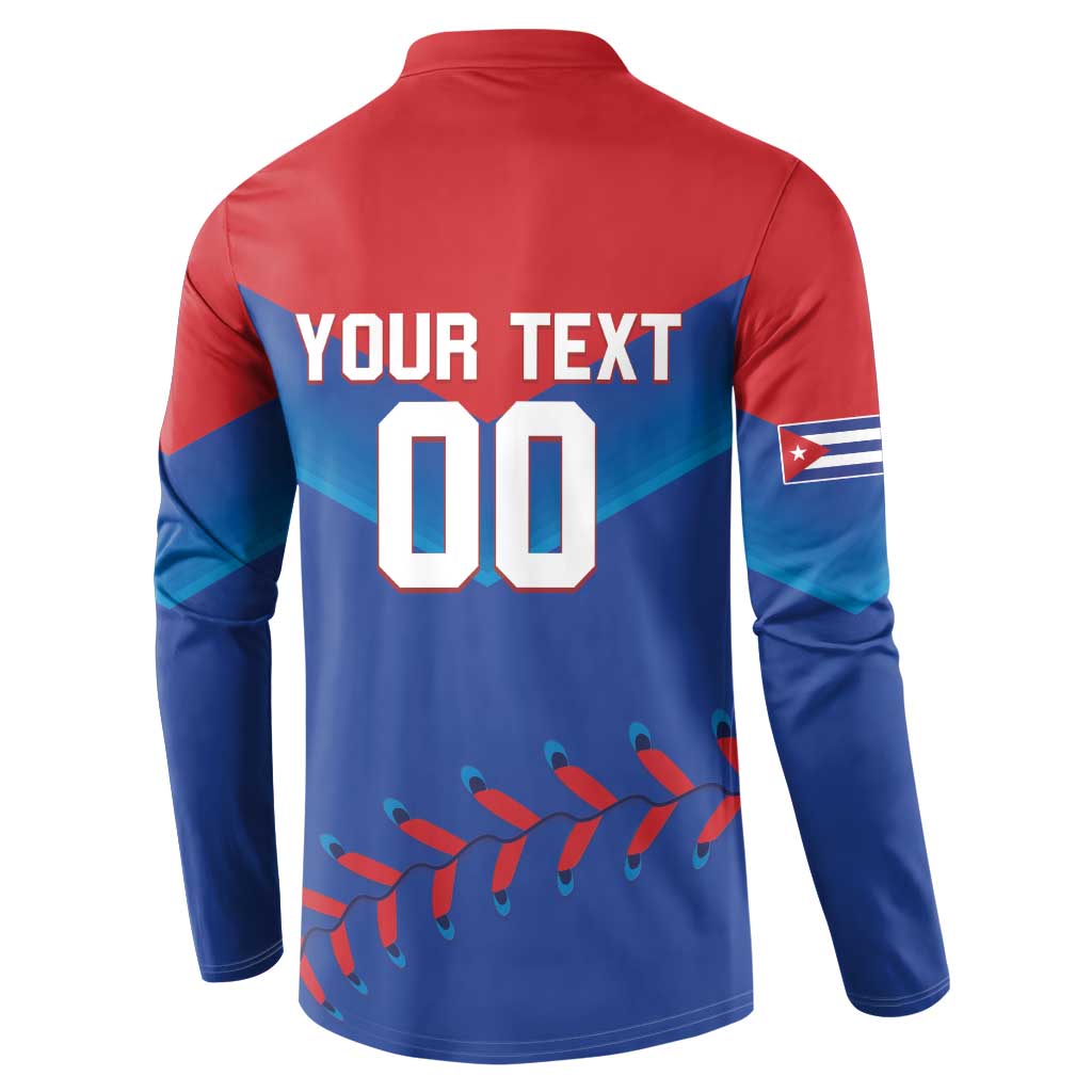 Red and blue button-front sweatshirt back with YOUR TEXT and number 00 graphic
