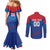 Custom Baseball Cuba 2024 Couples Matching Mermaid Dress and Long Sleeve Button Shirt Cuban Trogon - Dynamic Style