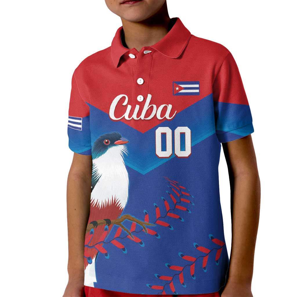 Custom Baseball Cuba 2024 Kid Polo Shirt Cuban Trogon - Dynamic Style - Wonder Print Shop