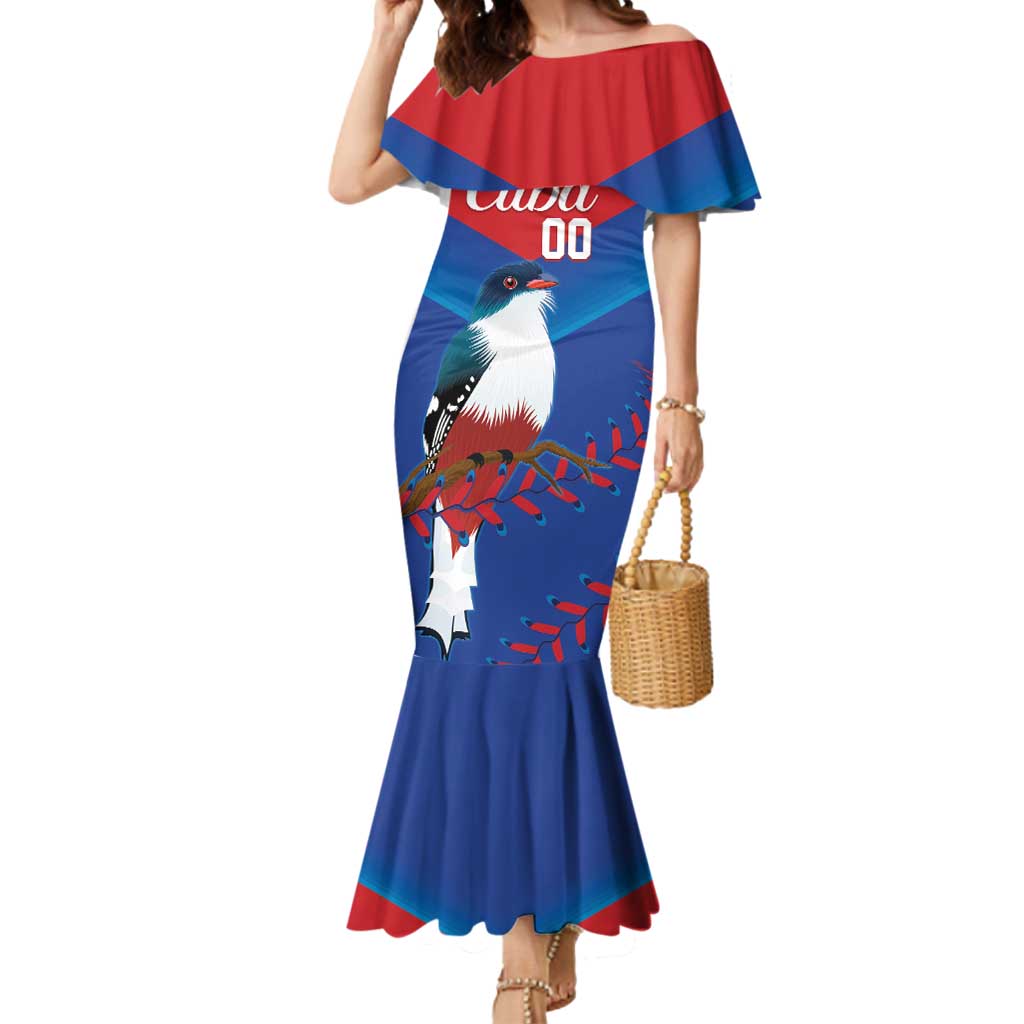 Custom Baseball Cuba 2024 Mermaid Dress Cuban Trogon - Dynamic Style - Wonder Print Shop