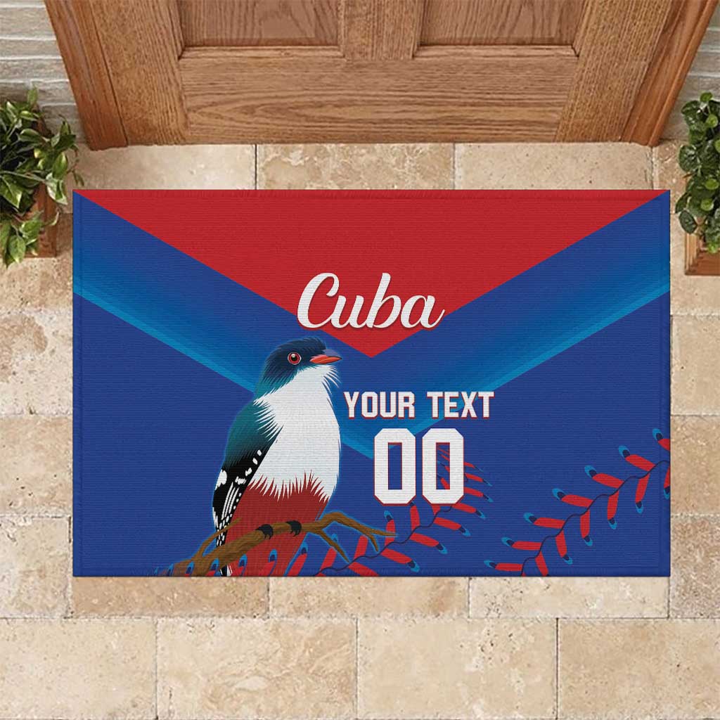 Custom Baseball Cuba 2024 Rubber Doormat Cuban Trogon - Dynamic Style - Wonder Print Shop