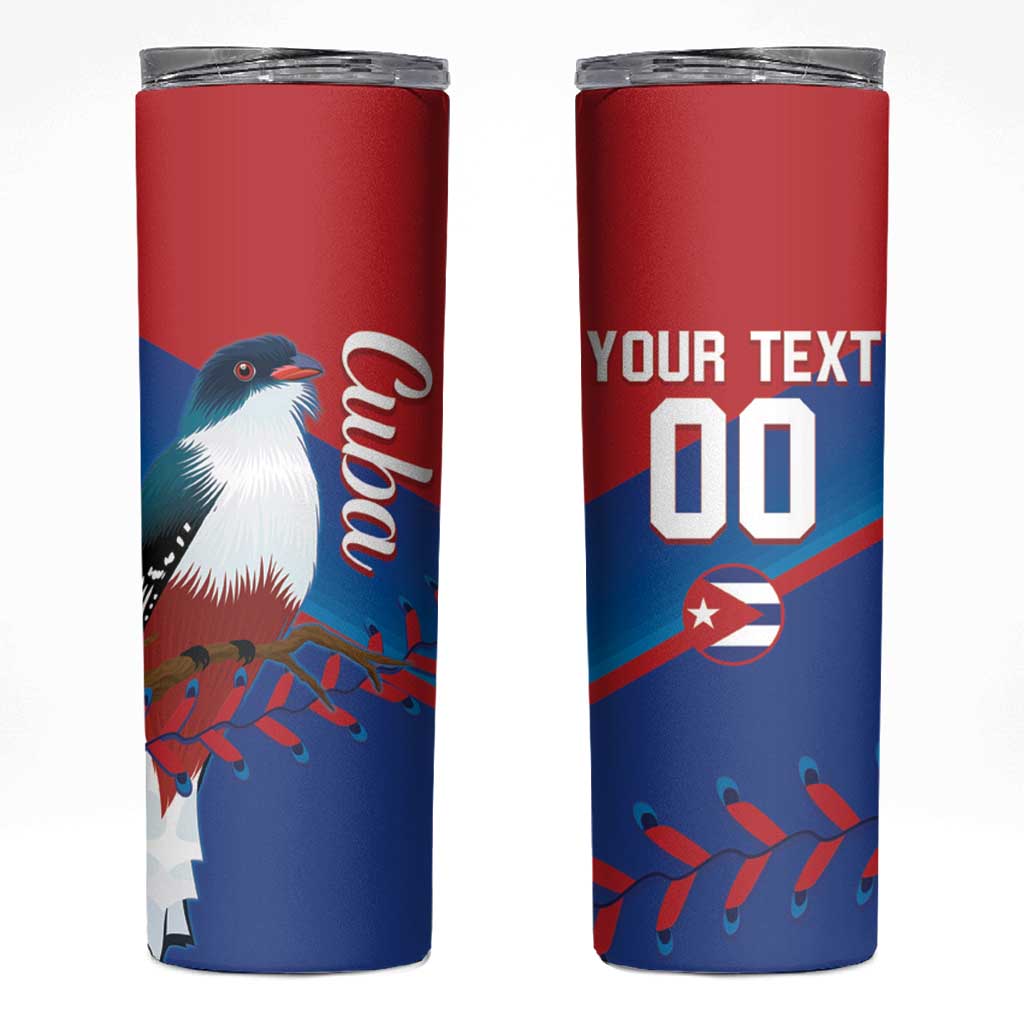 Custom Baseball Cuba 2024 Skinny Tumbler Cuban Trogon - Dynamic Style - Wonder Print Shop