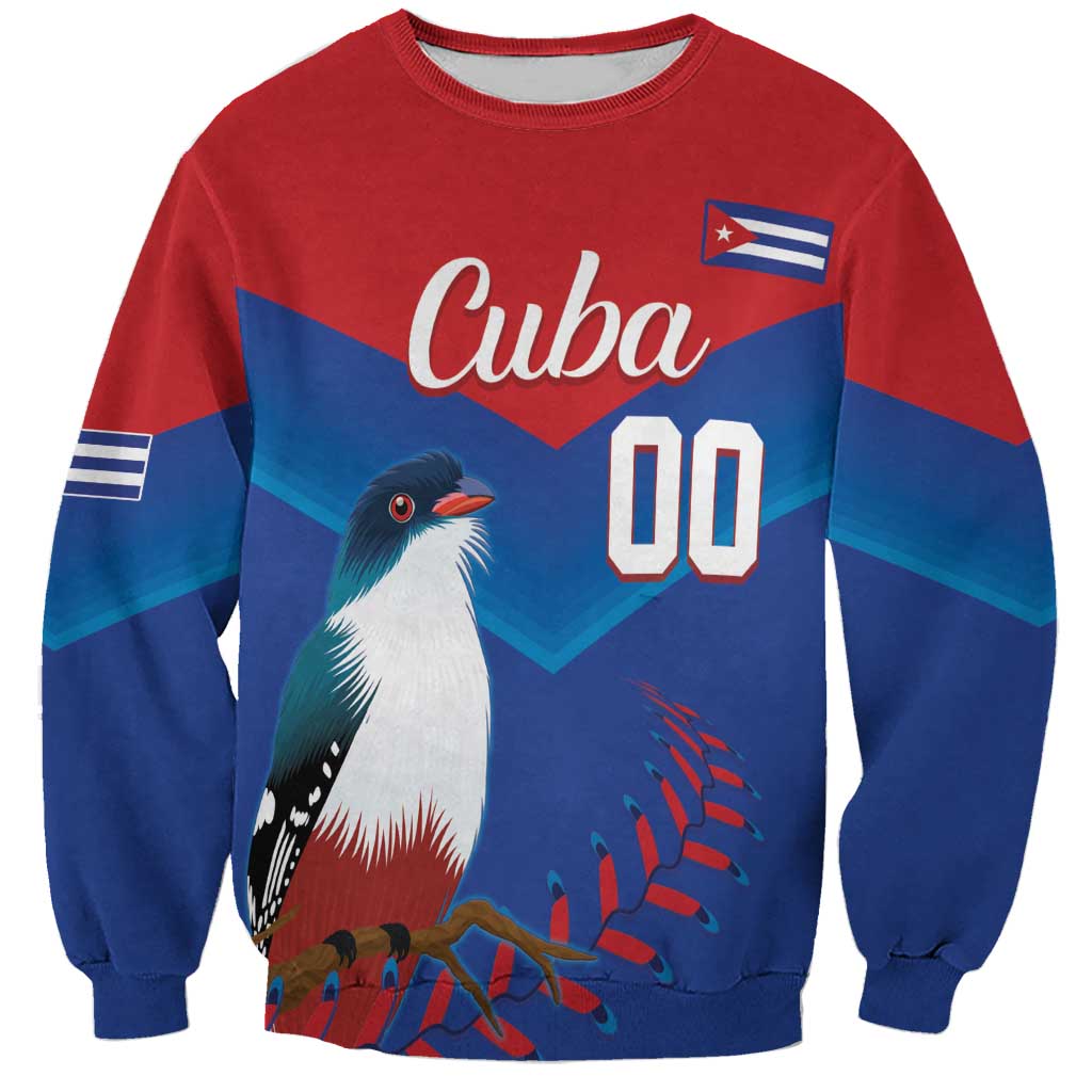 Custom Baseball Cuba 2024 Sweatshirt Cuban Trogon - Dynamic Style - Wonder Print Shop