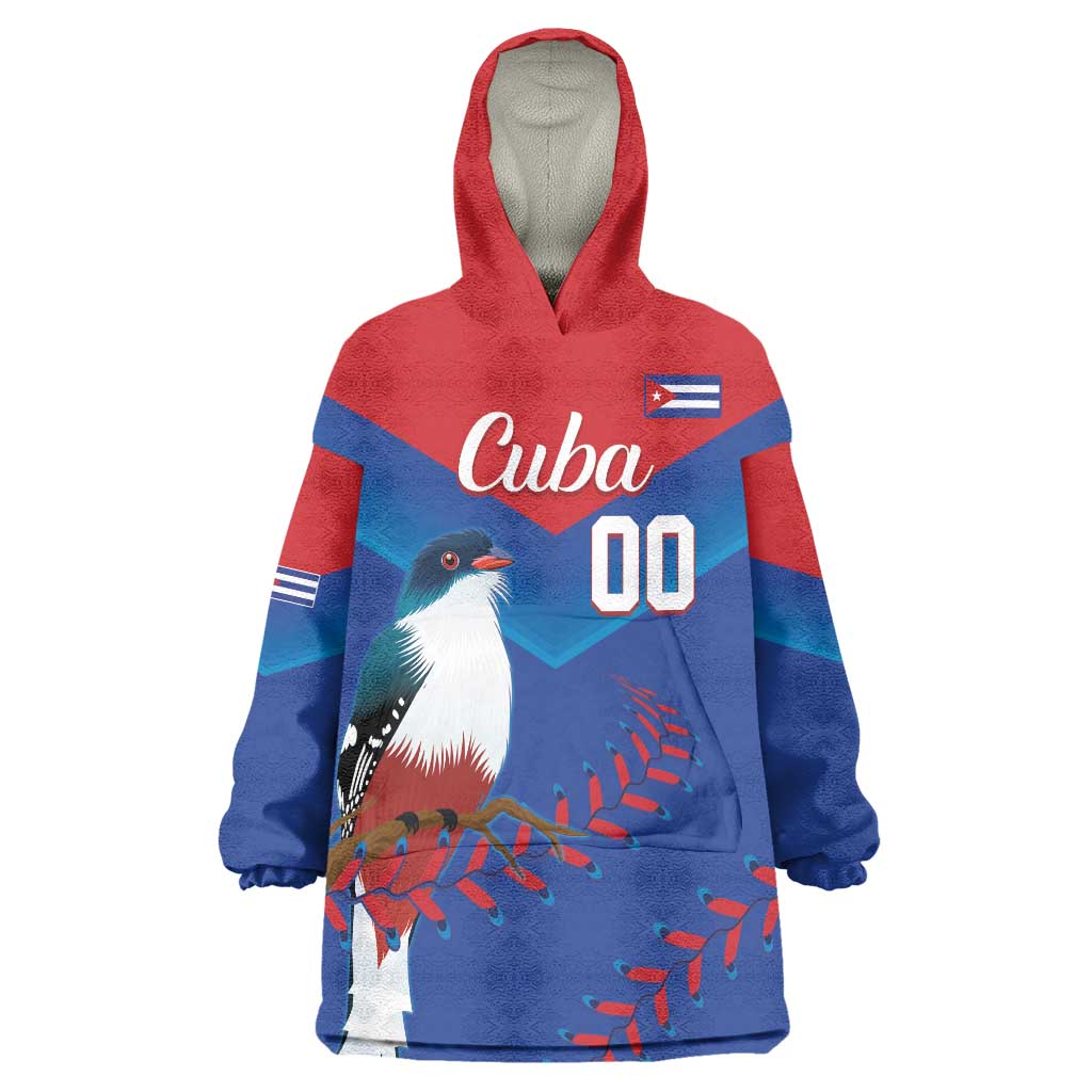 Custom Baseball Cuba 2024 Wearable Blanket Hoodie Cuban Trogon - Dynamic Style - Wonder Print Shop