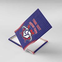 Blue canvas wall art with CT logo on front and “YOUR TEXT” reading Chinese Taipei