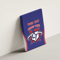 Blue baseball canvas wall art with CT logo and “YOUR TEXT” text reading Chinese Taipei