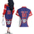 Custom Chinese Taipei Couples Matching Off The Shoulder Long Sleeve Dress and Hawaiian Shirt Go Taiwanese - Baseball Style - Wonder Print Shop