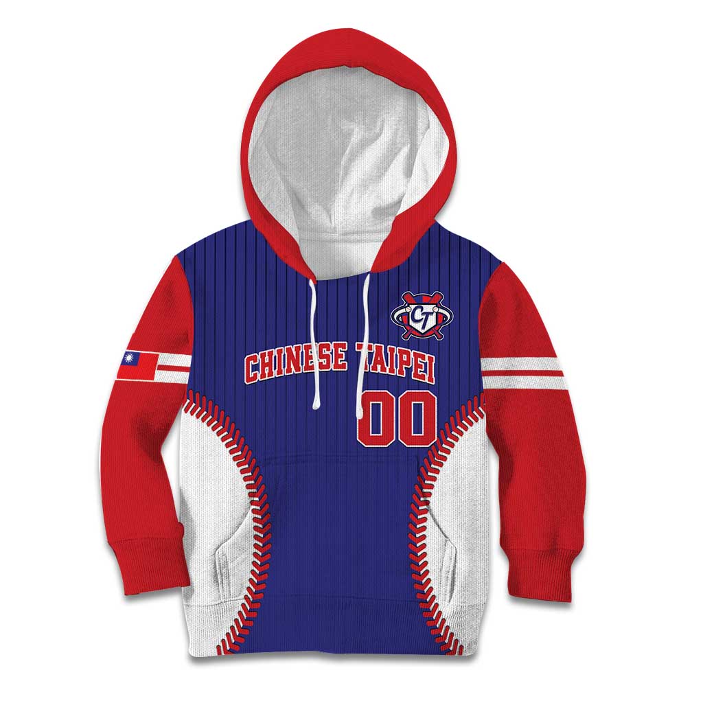 Custom Chinese Taipei Kid Hoodie Go Taiwanese - Baseball Style - Wonder Print Shop