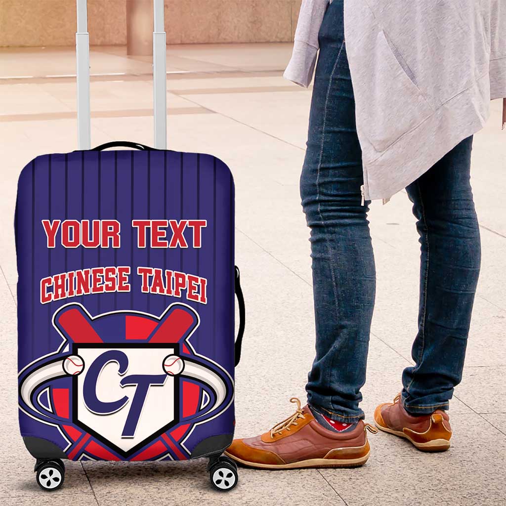 Custom Chinese Taipei Luggage Cover Go Taiwanese - Baseball Style - Wonder Print Shop