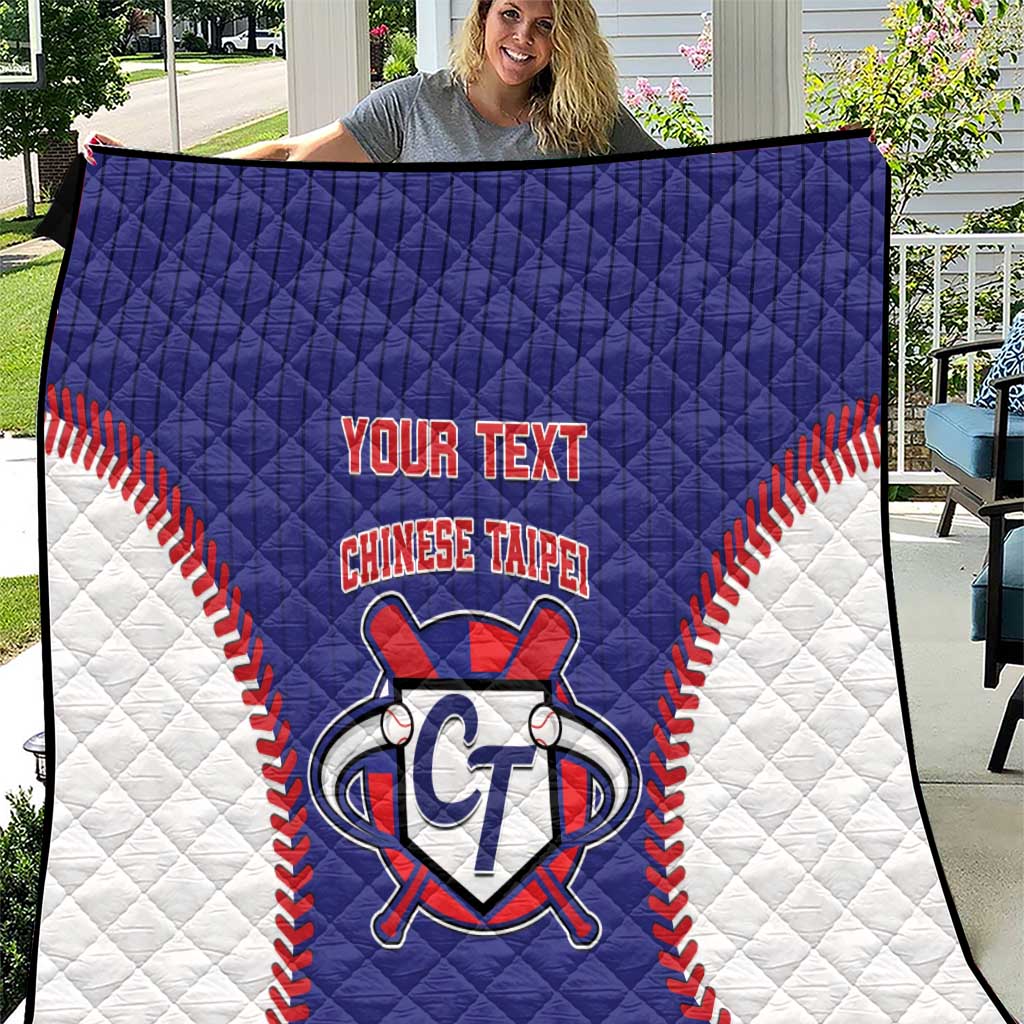 Custom Chinese Taipei Quilt Go Taiwanese - Baseball Style - Wonder Print Shop