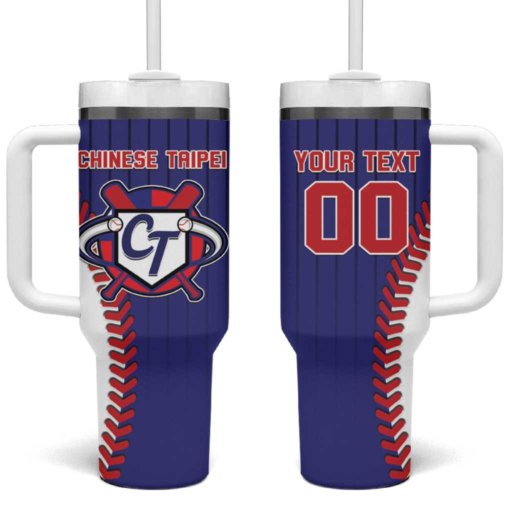 Custom Chinese Taipei Tumbler With Handle Go Taiwanese - Baseball Style - Wonder Print Shop