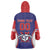 Custom Chinese Taipei Wearable Blanket Hoodie Go Taiwanese - Baseball Style - Wonder Print Shop