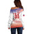 Custom Baseball Chinese Taipei Off Shoulder Sweater National Plum Blossom - Dynamic Style - Wonder Print Shop