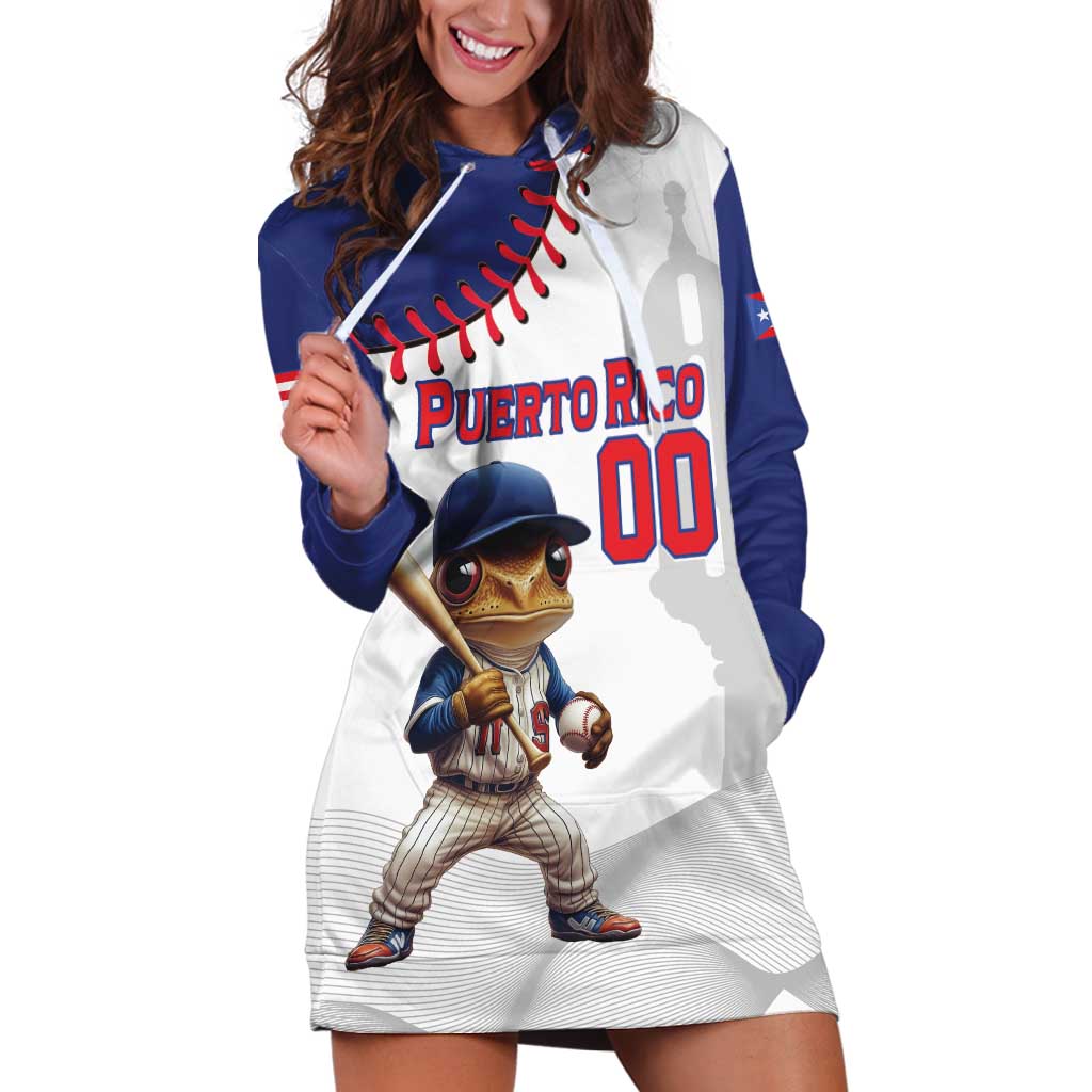 Custom Baseball Puerto Rico Hoodie Dress Coqui Mascot - Dynamic Style