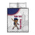 Custom Baseball Puerto Rico Quilt Bed Set Coqui Mascot - Dynamic Style - Wonder Print Shop