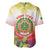 Personalized Comoros Baseball Jersey Coat Of Arms Mix Ylang Ylang Flower - Wonder Print Shop