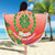 Personalized Comoros Beach Blanket Coat Of Arms Mix Ylang Ylang Flower - Wonder Print Shop