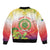 Personalized Comoros Bomber Jacket Coat Of Arms Mix Ylang Ylang Flower - Wonder Print Shop