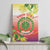 Personalized Comoros Canvas Wall Art Coat Of Arms Mix Ylang Ylang Flower - Wonder Print Shop