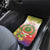 Personalized Comoros Car Mats Coat Of Arms Mix Ylang Ylang Flower - Wonder Print Shop